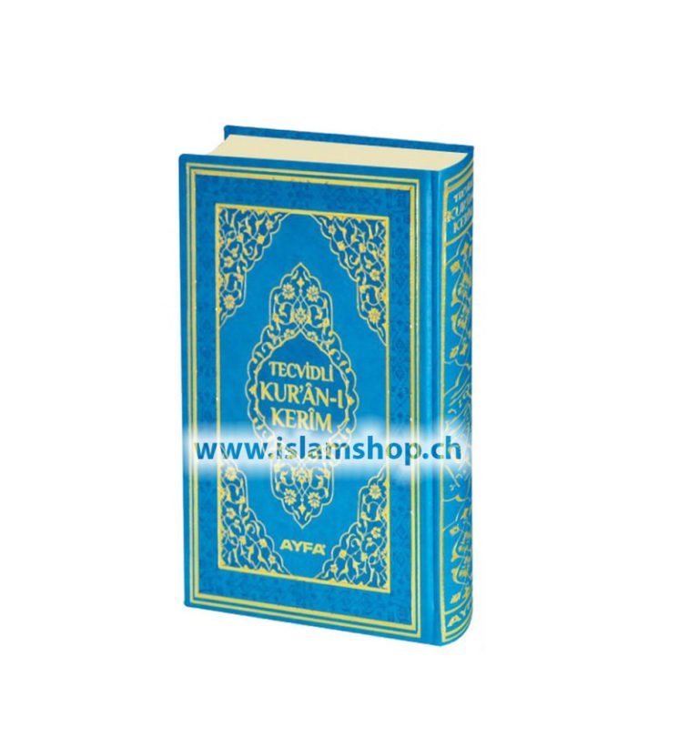 Koran-Tajweed-blaue-farbe-–-Kurani-me-texhvid-ngjyrë-të-kaltërt-1-768x810-1 Koran Tajweed grosse 18 x 25 cm – Kurani me texhvid madhësia 18 x 25 cm - Figura 1